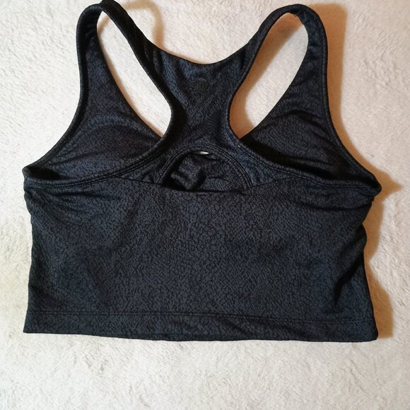 EUC: Rebel Sport Black Speckle Seamless Racerback Sports Bra - Picture 2 of 6